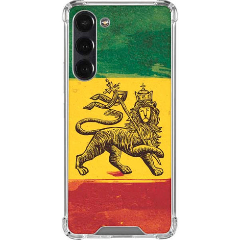 The Lion of Judah Rasta Flag Galaxy S24 FE Clear Case