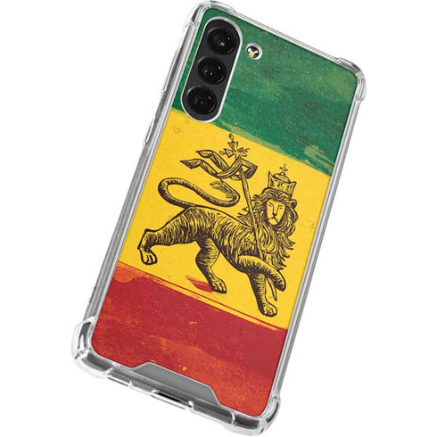 The Lion of Judah Rasta Flag Galaxy S24 FE Clear Case