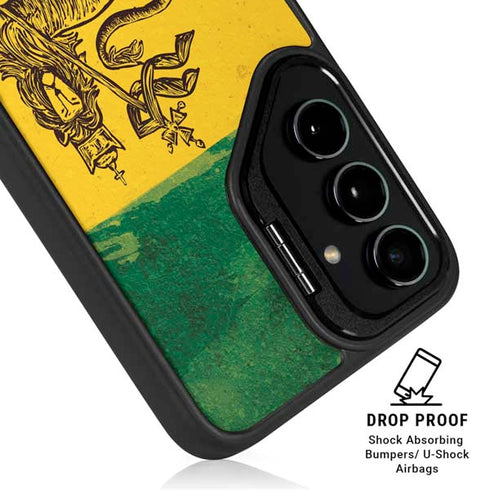 The Lion of Judah Rasta Flag Galaxy S24 Plus Kickstand Case