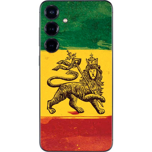The Lion of Judah Rasta Flag Galaxy S25 Skin
