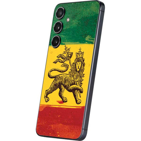 The Lion of Judah Rasta Flag Galaxy S25 Skin