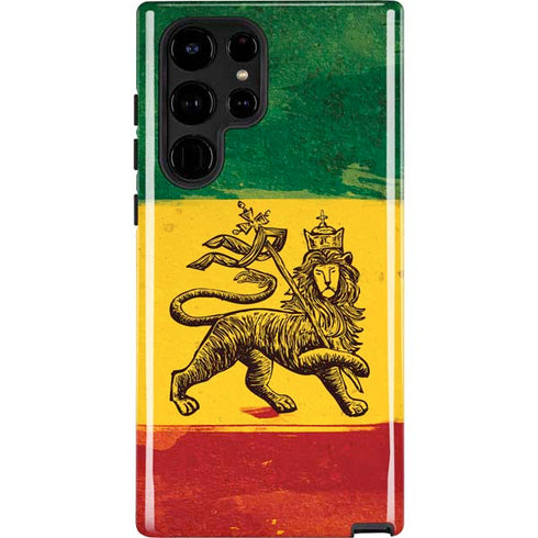 The Lion of Judah Rasta Flag Galaxy S25 Ultra Impact Case