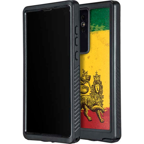 The Lion of Judah Rasta Flag Galaxy S24 Ultra Waterproof Case