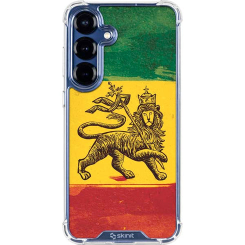 The Lion of Judah Rasta Flag Galaxy S25 Clear Case