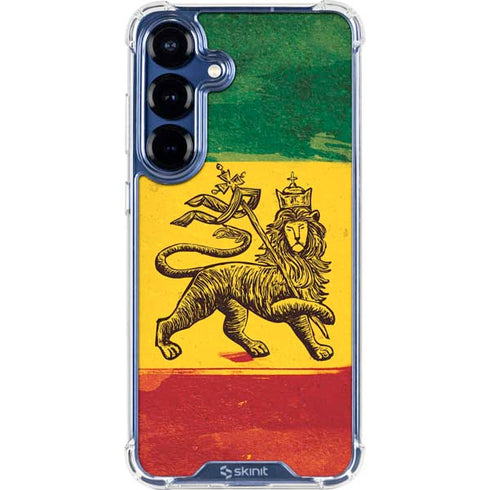 The Lion of Judah Rasta Flag Galaxy S25 FE Clear Case