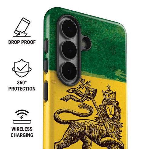 The Lion of Judah Rasta Flag Galaxy S26 Plus Impact Case
