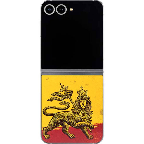 The Lion of Judah Rasta Flag Galaxy Z Flip6 Skin