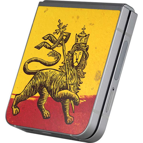 The Lion of Judah Rasta Flag Galaxy Z Flip6 Skin