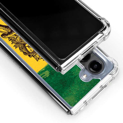 The Lion of Judah Rasta Flag Galaxy Z Fold5 5G Clear Case