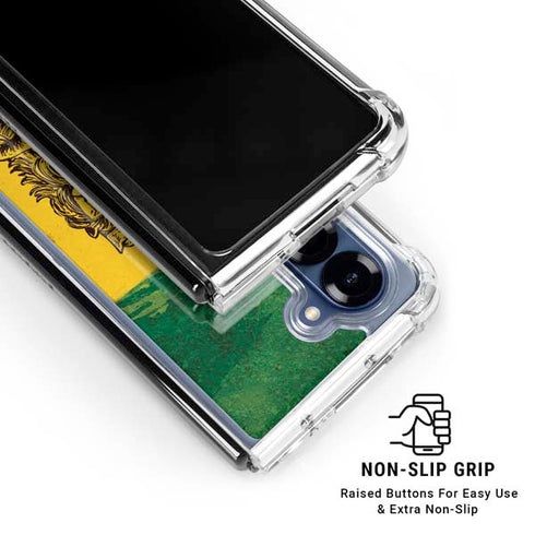 The Lion of Judah Rasta Flag Galaxy Z Fold6 Clear Case