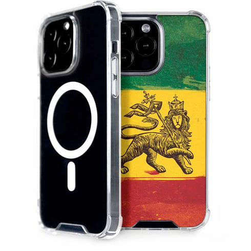 The Lion of Judah Rasta Flag iPhone Cases