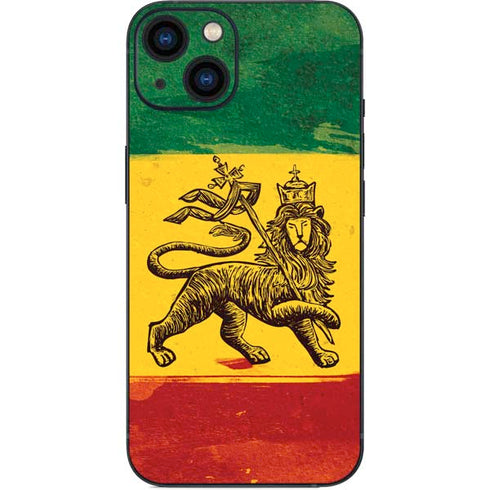 The Lion of Judah Rasta Flag iPhone Skins