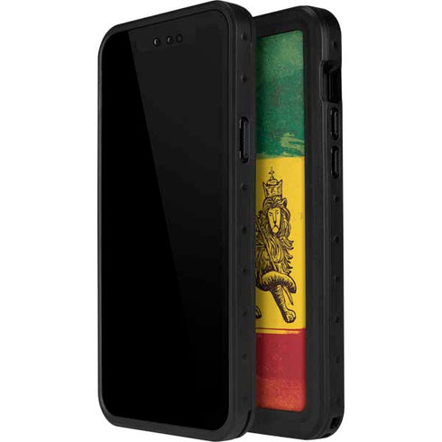 The Lion of Judah Rasta Flag iPhone 15 Pro Waterproof Case