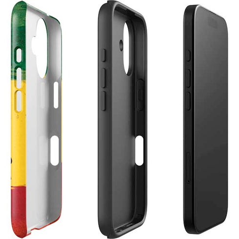 The Lion of Judah Rasta Flag iPhone 16 Impact Case