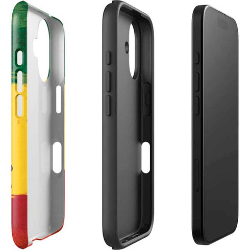 The Lion of Judah Rasta Flag iPhone 16 Plus Impact Case