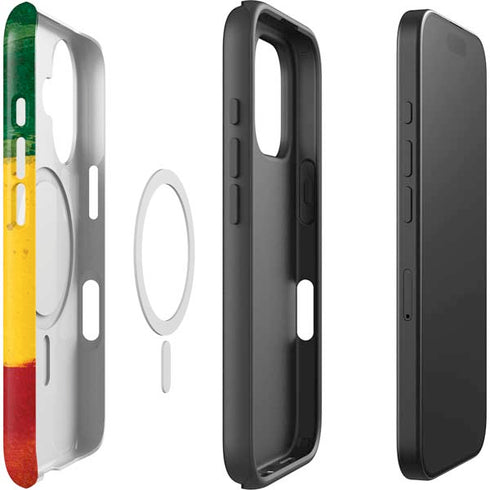 The Lion of Judah Rasta Flag iPhone 16 Plus Magsafe Impact Case