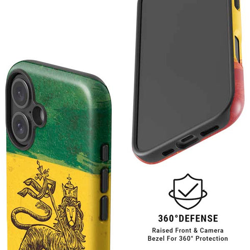 The Lion of Judah Rasta Flag iPhone 16 Plus Magsafe Impact Case