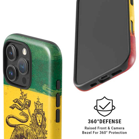 The Lion of Judah Rasta Flag iPhone 16 Pro Max Magsafe Impact Case