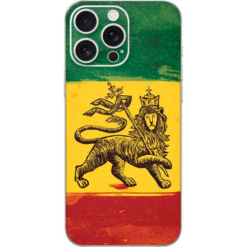 The Lion of Judah Rasta Flag iPhone 16 Pro Max Skin