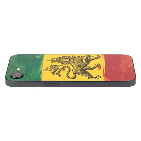 The Lion of Judah Rasta Flag iPhone 16e Skin