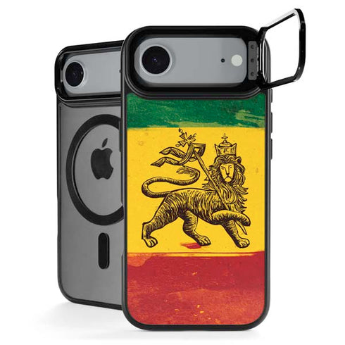 The Lion of Judah Rasta Flag iPhone 17 Air Kickstand Case