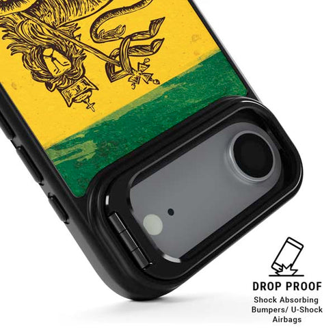 The Lion of Judah Rasta Flag iPhone 17 Air Kickstand Case