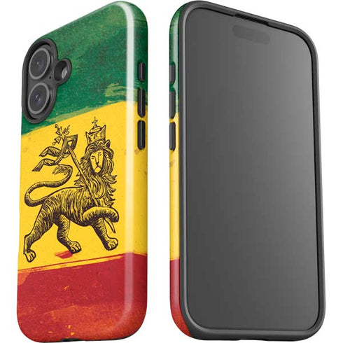 The Lion of Judah Rasta Flag iPhone 17 Impact Case