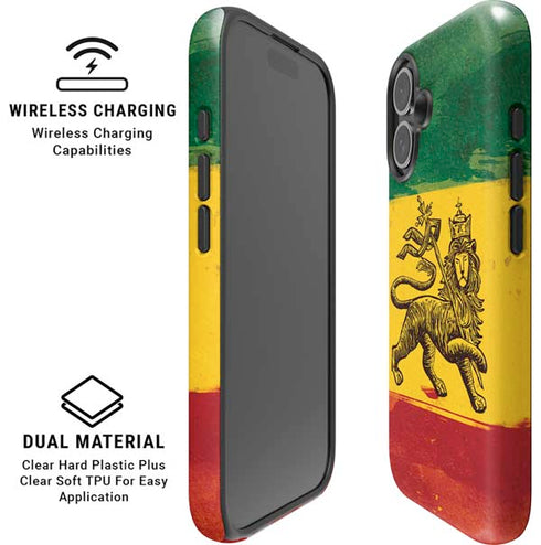 The Lion of Judah Rasta Flag iPhone 17 Magsafe Impact Case