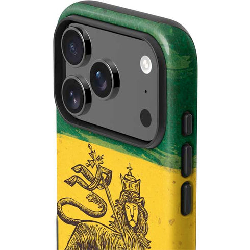 The Lion of Judah Rasta Flag iPhone 17 Pro Impact Case