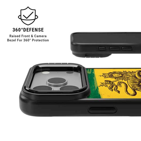 The Lion of Judah Rasta Flag iPhone 17 Pro Kickstand Case