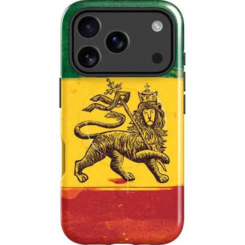 The Lion of Judah Rasta Flag iPhone 17 Pro Magsafe Impact Case