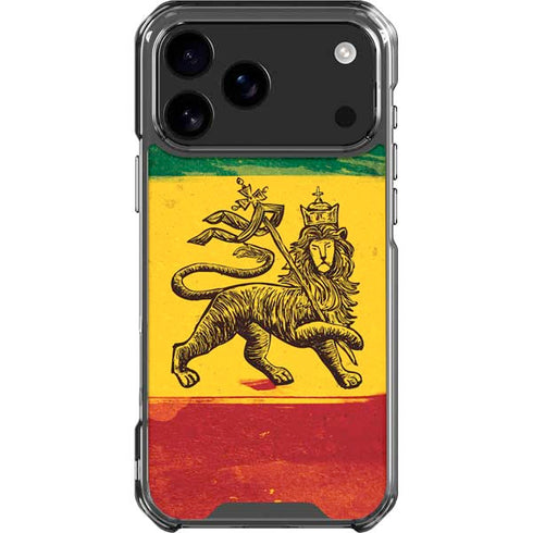 The Lion of Judah Rasta Flag iPhone 17 Pro Max Clear Case
