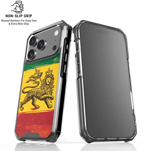 The Lion of Judah Rasta Flag iPhone 17 Pro Max Clear Case
