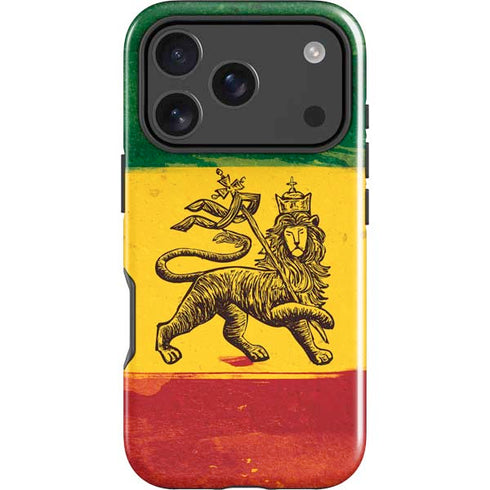 The Lion of Judah Rasta Flag iPhone 17 Pro Max Impact Case