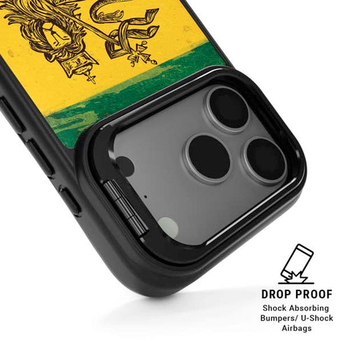 The Lion of Judah Rasta Flag iPhone 17 Pro Max Kickstand Case