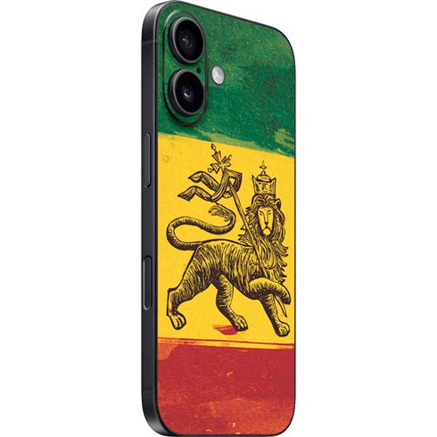 The Lion of Judah Rasta Flag iPhone 17 Skin