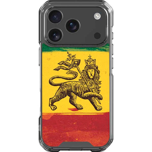 The Lion of Judah Rasta Flag iPhone 18 Pro Clear Case