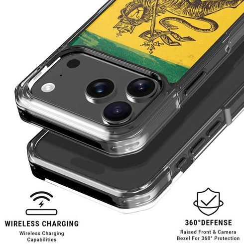 The Lion of Judah Rasta Flag iPhone 18 Pro Clear Case