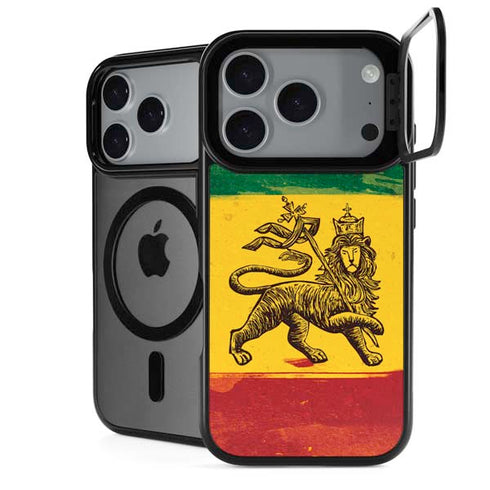 The Lion of Judah Rasta Flag iPhone 18 Pro Max Kickstand Case