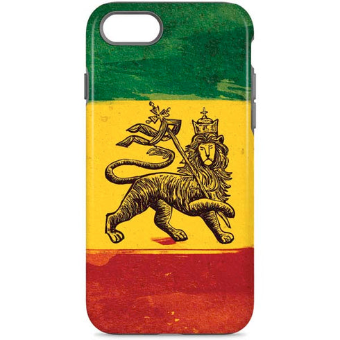 The Lion of Judah Rasta Flag iPhone Cases