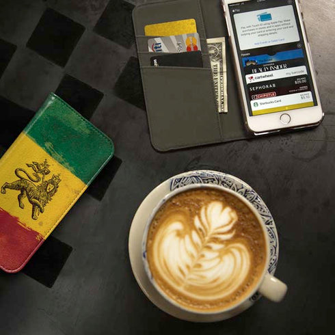 The Lion of Judah Rasta Flag iPhone SE (2nd & 3rd Gen) Folio Case