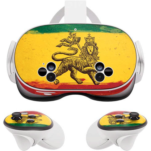 The Lion of Judah Rasta Flag Meta Quest 3S Skin