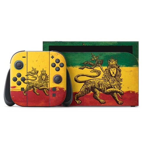 The Lion of Judah Rasta Flag Nintendo Skins