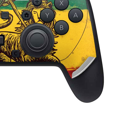 The Lion of Judah Rasta Flag Nintendo Switch 2 (2025) Pro Controller Skin