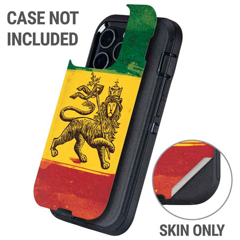 The Lion of Judah Rasta Flag Otterbox Defender iPhone Skin