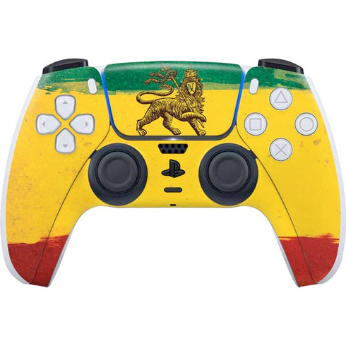The Lion of Judah Rasta Flag PlayStation PS5 Skins