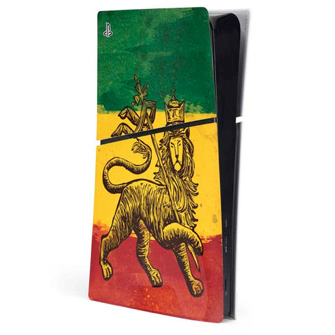 The Lion of Judah Rasta Flag PlayStation PS5 Skins