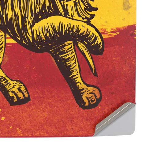 The Lion of Judah Rasta Flag PS5 Slim Digital Edition Console Skin