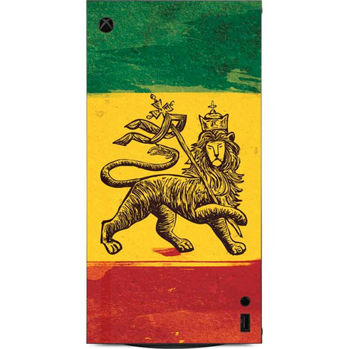 The Lion of Judah Rasta Flag XBox Series X Digital Edition Console Skin