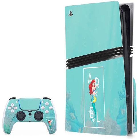 Disney Princess The Little Mermaid PS5 Pro Disk Bundle Skin